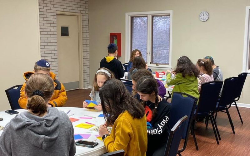 Volunteers writing letters